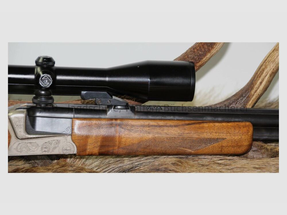 Bockbüchsflinte Krieghoff Teck z podwójnym zamkiem Bock z wymiennym lufą 12/70;.30RBlaser