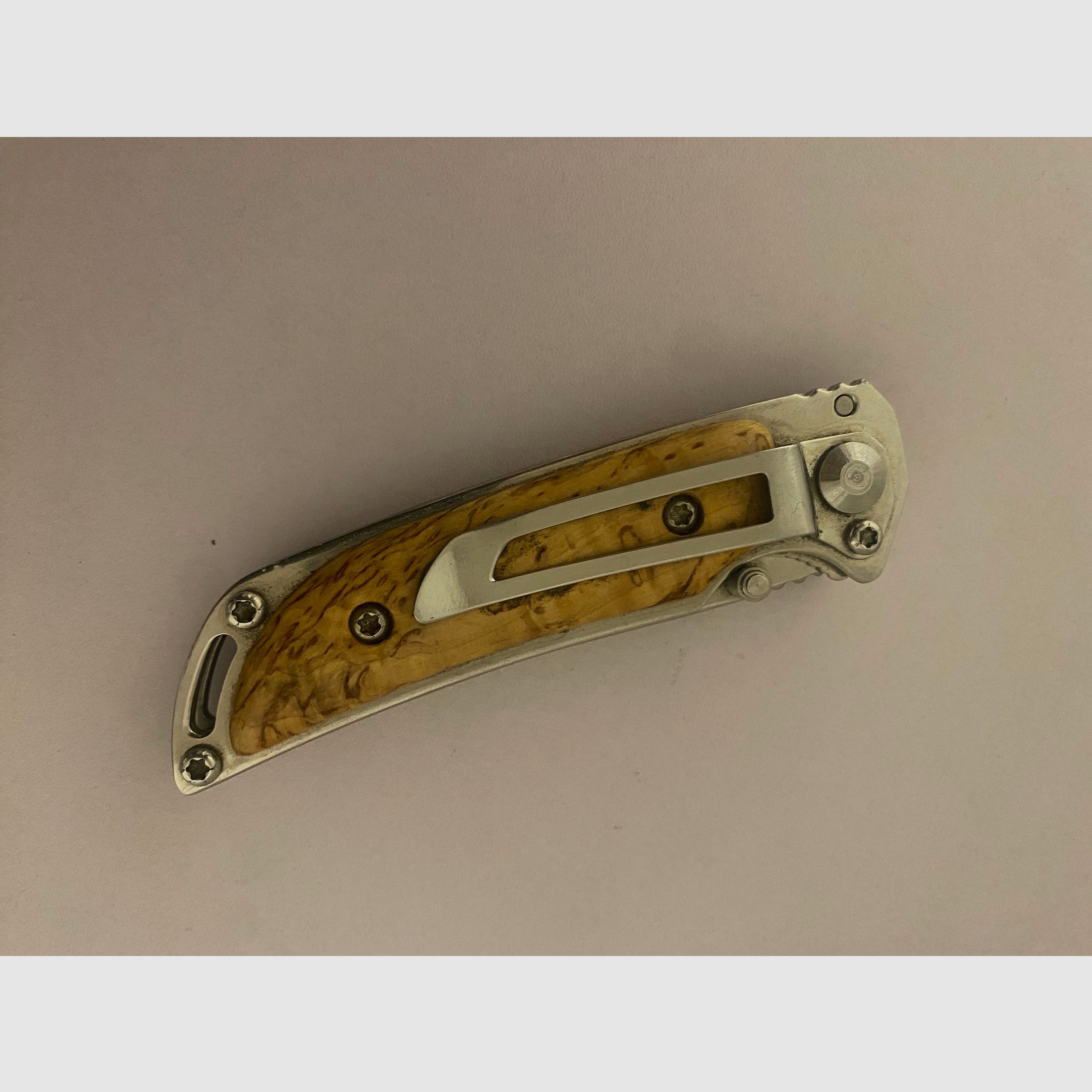 Einhandmesser Marttiini MFK-2 W Stainless Steel 420C, gebraucht 