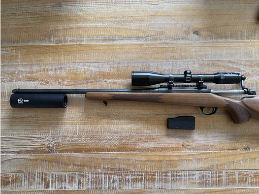 Bergara B14 Timber, 9,3x62, mit Schalldämpfer SIW