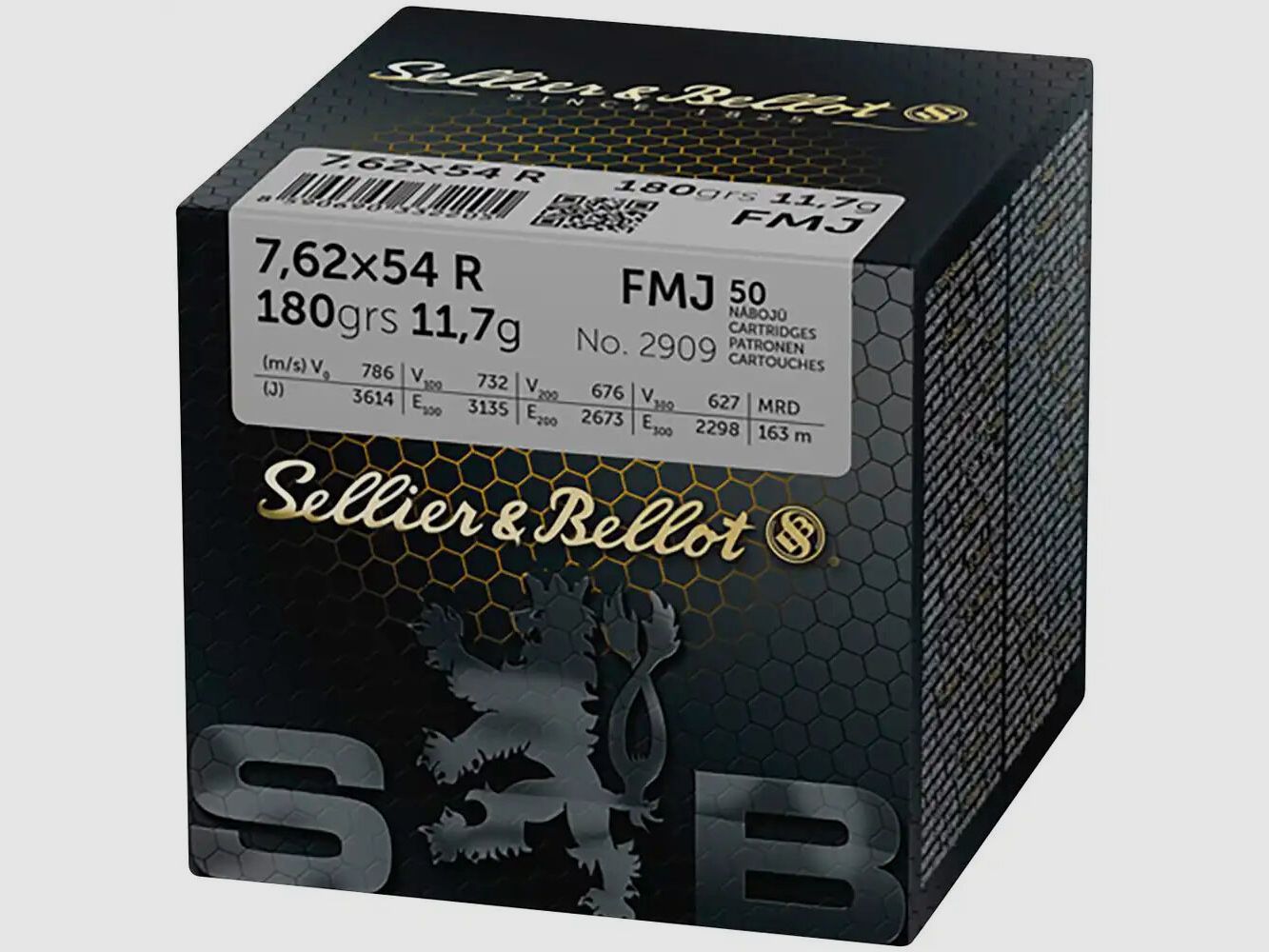 Sellier&Bellot FMJ 11,7g/180grs à50 7,62x54R
