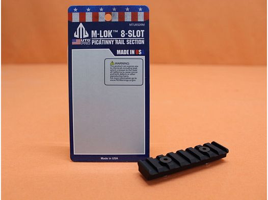 UTG - Leapers UTG PRO M-LOK Compatible Picatinny Rail (MTURS09M) Black 8 Slots BL=80mm Picatinnyschiene