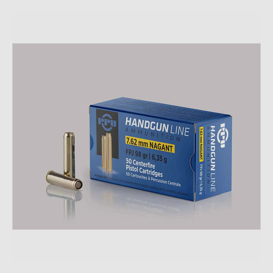 PPU 7,62 Nagant Revolverpatronen (A-470) 50Stk