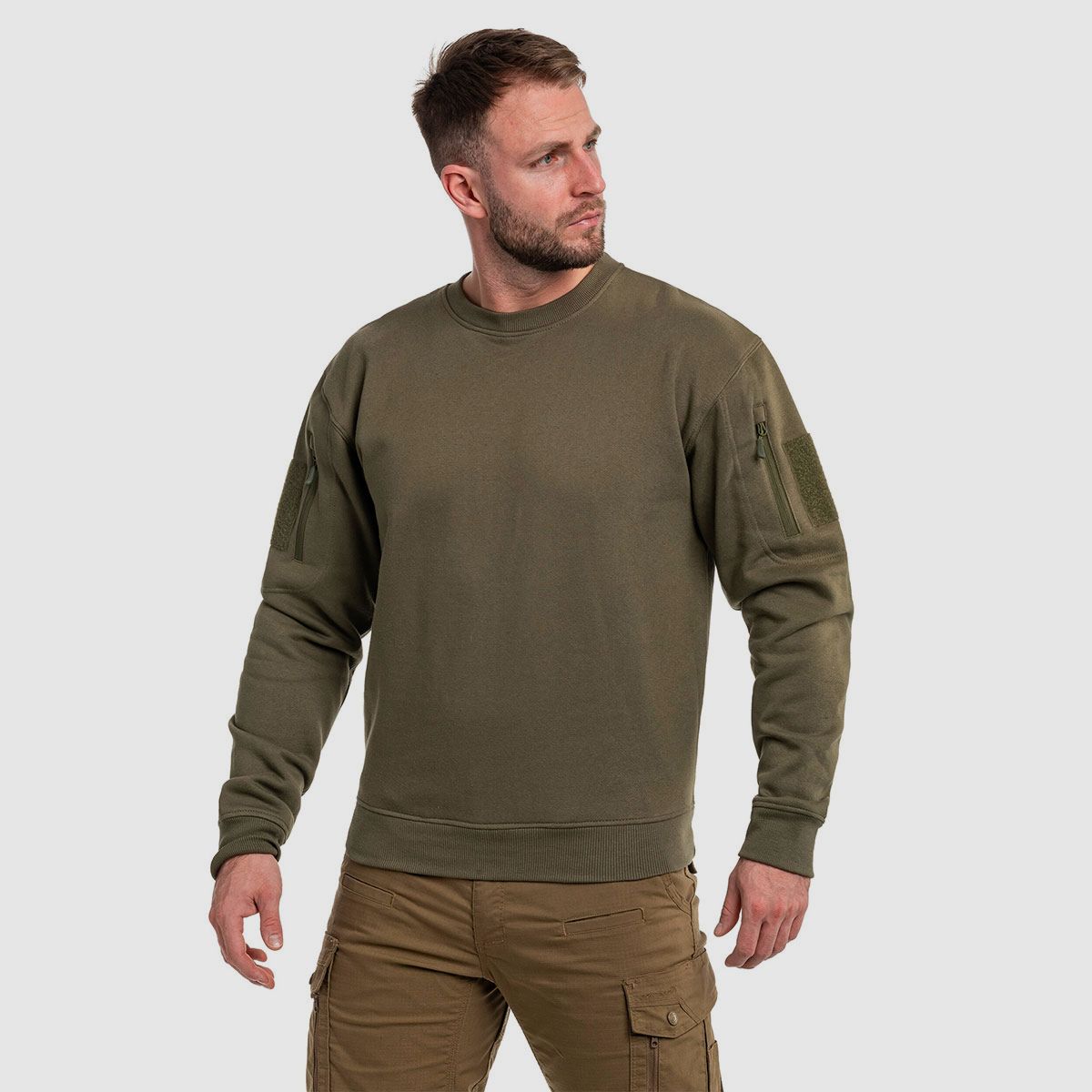 FELPA – MIL-TEC – TACTICAL SWEATSHIRT RUNDHALS Ranger Green, Bild 3 von 4