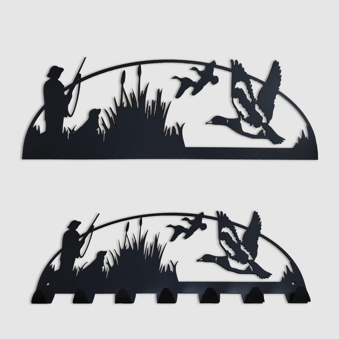 Lovergreen Dekoration Motiv schwarze Garderobe Flug von Enten