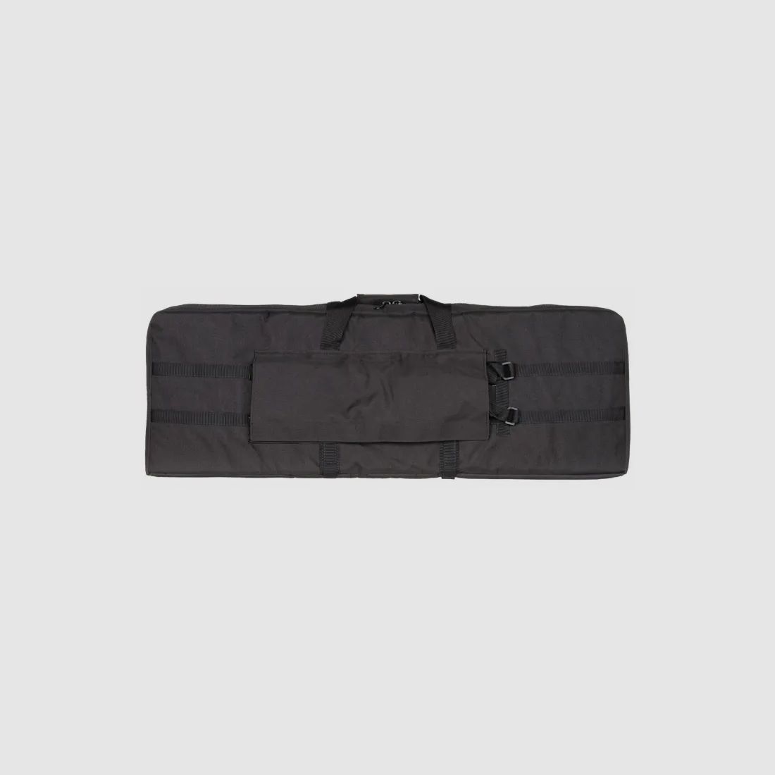 Rifle bag for 2 long guns up to 95cm, black, with divider and backpack straps