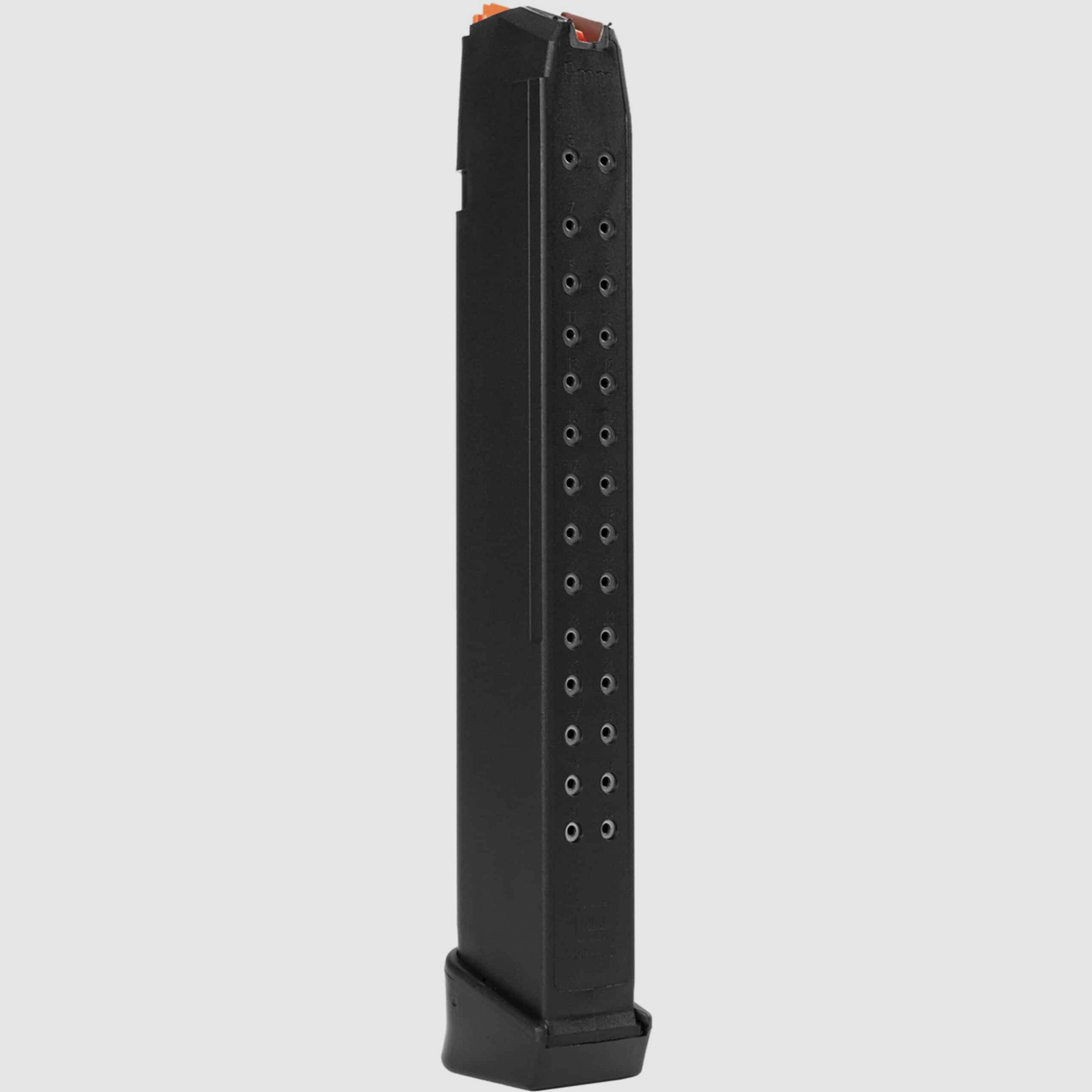 Caricatore Glock 33 colpi – 9x19mm (inserto arancione), immagine 1 di 3
