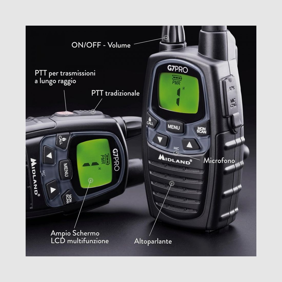 MIDLAND G7 PRO PMR466 16 Canales, imagen 3 de 5