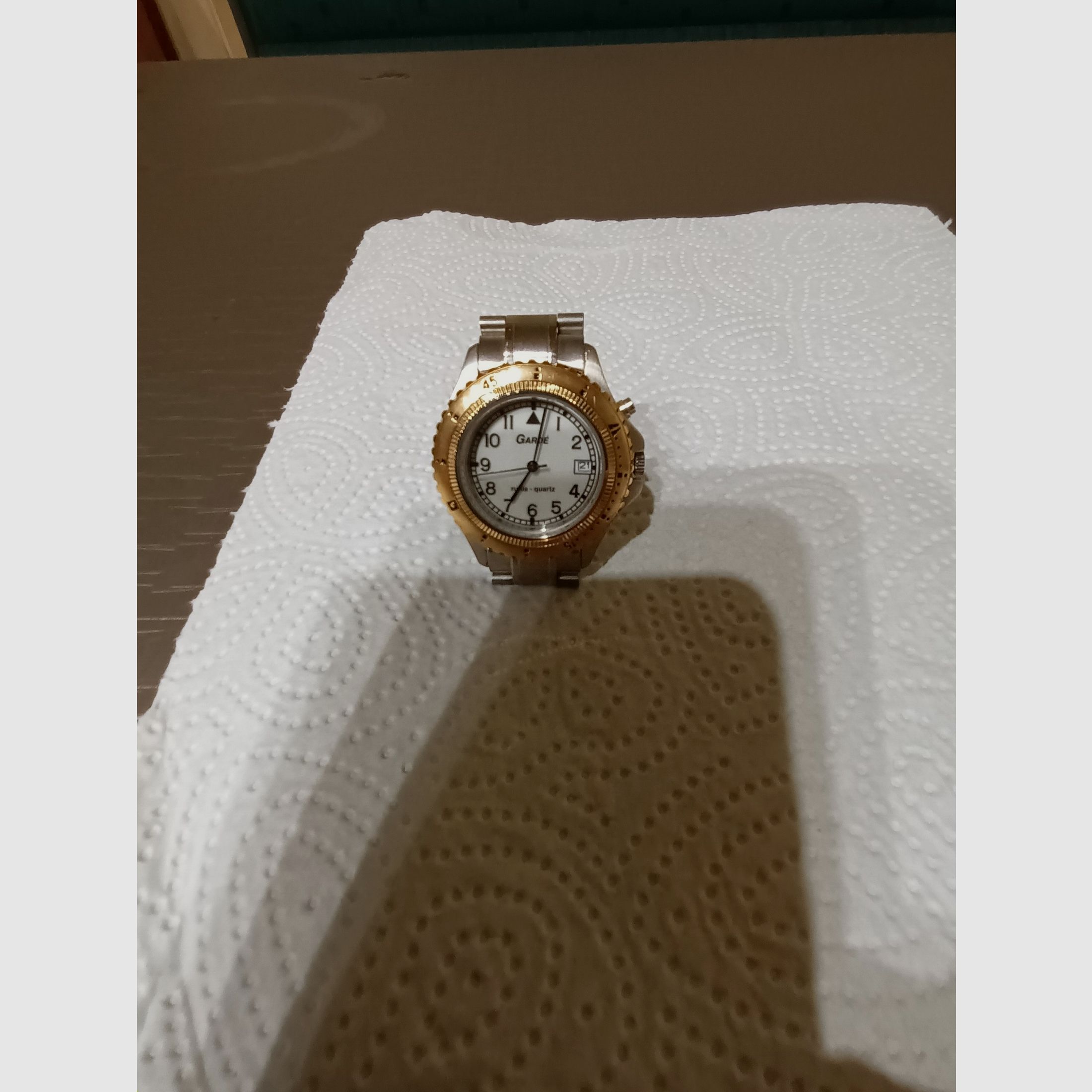 Herrenambanduhr Garde von Ruhla ein ganz seltenes Sammlerstück mit Datum, Licht.