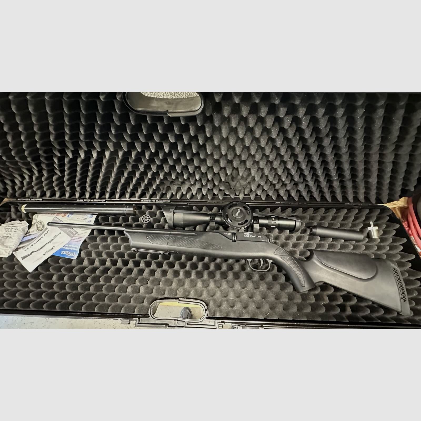 Walther 1250 Dominator PCP 4,5mm Komplettset + 5L 300bar + ZF + Zubehör