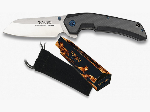 TOKISU Taschenmesser 10cm Beluga G10 7Cr17MoV  in Geschenk-Box