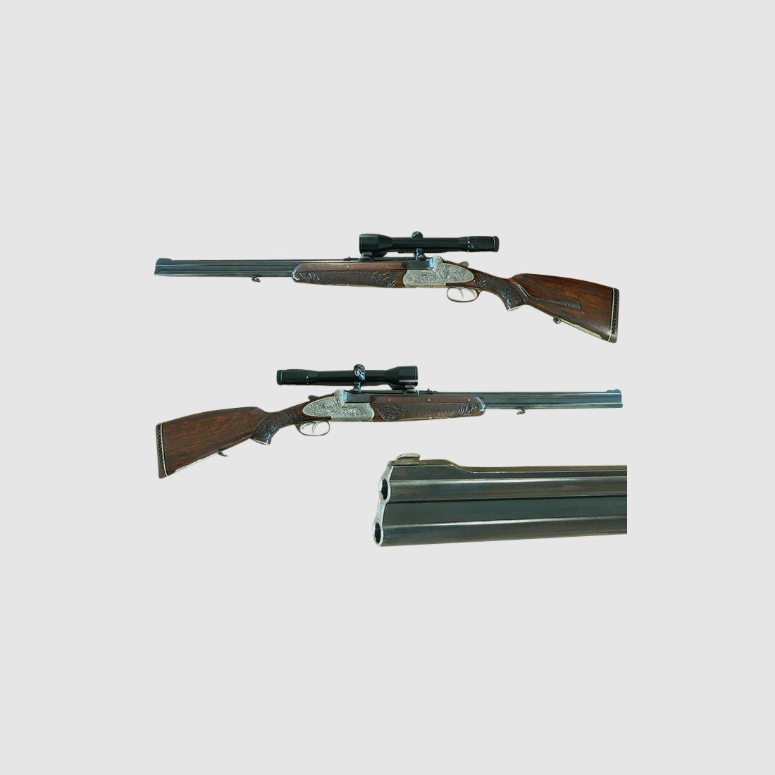 Double express rifle Franzoj Ferlach, cal. 9,3x74R avec lunette