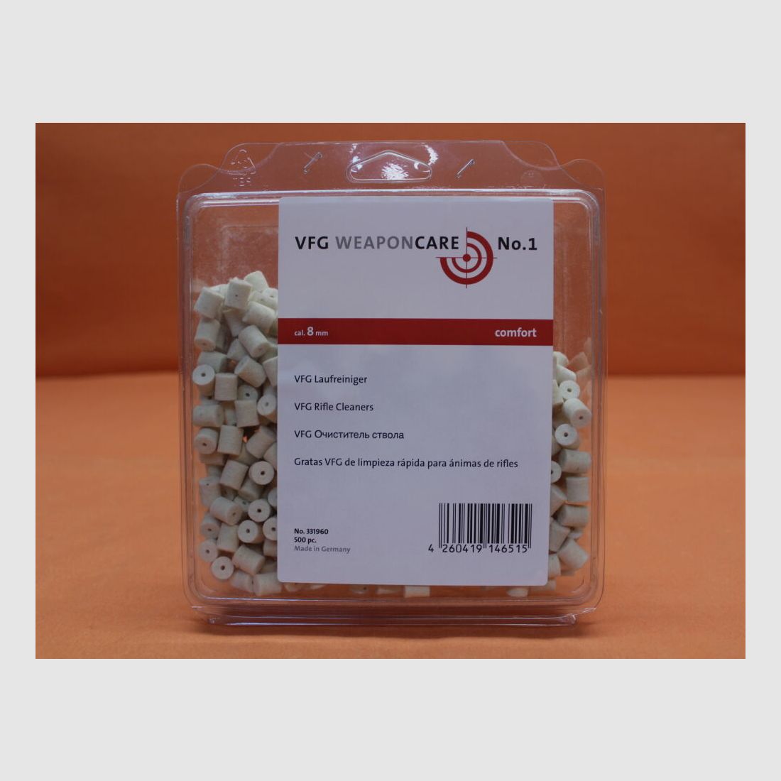 VFG. VFG-Laufreiniger 8,0mm (331960) 500 St. saugfähiger Spezialfilz