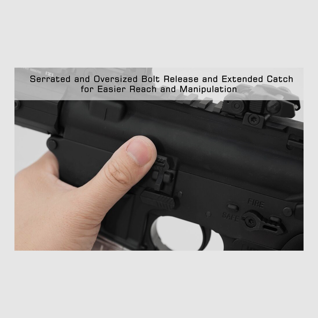 UTG Leapers AR15 Oversized Bolt-Catch - schwarz