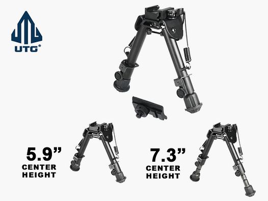 UTG Zweibein TACTICAL OP BIPOD, 150-185 mm, klappbar, fĂĽr Weaverschiene