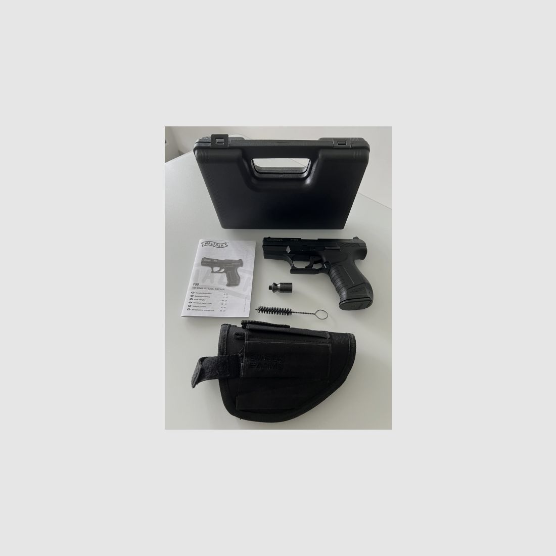 Walther P99 Schreckschuss Pistole Schwarz 9 mm P.A.K. PAK PTB 762 mit Zubehör