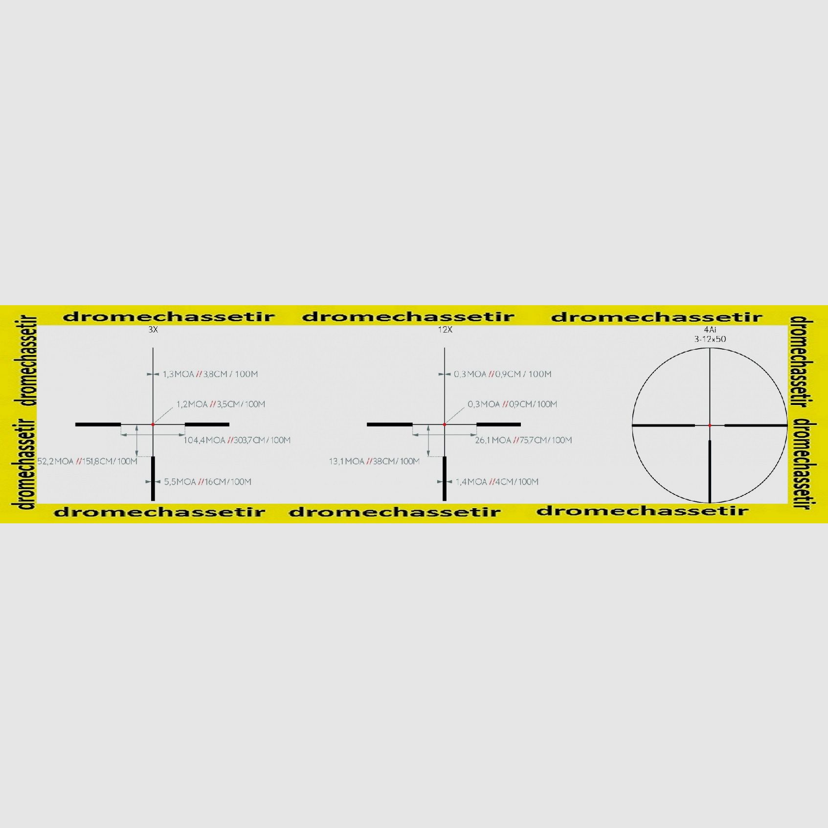 Lunette Kite Optics K4 grossissement 3-12X50I HD K282349, image 5 sur 5