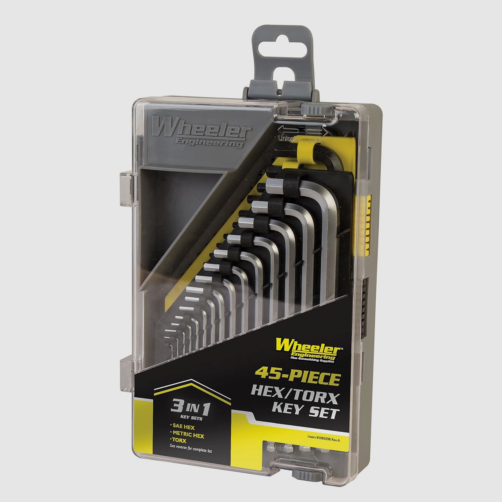 Wheeler 45 teiliges SAE/Metrisch HEX und Torx Schlüssel Set