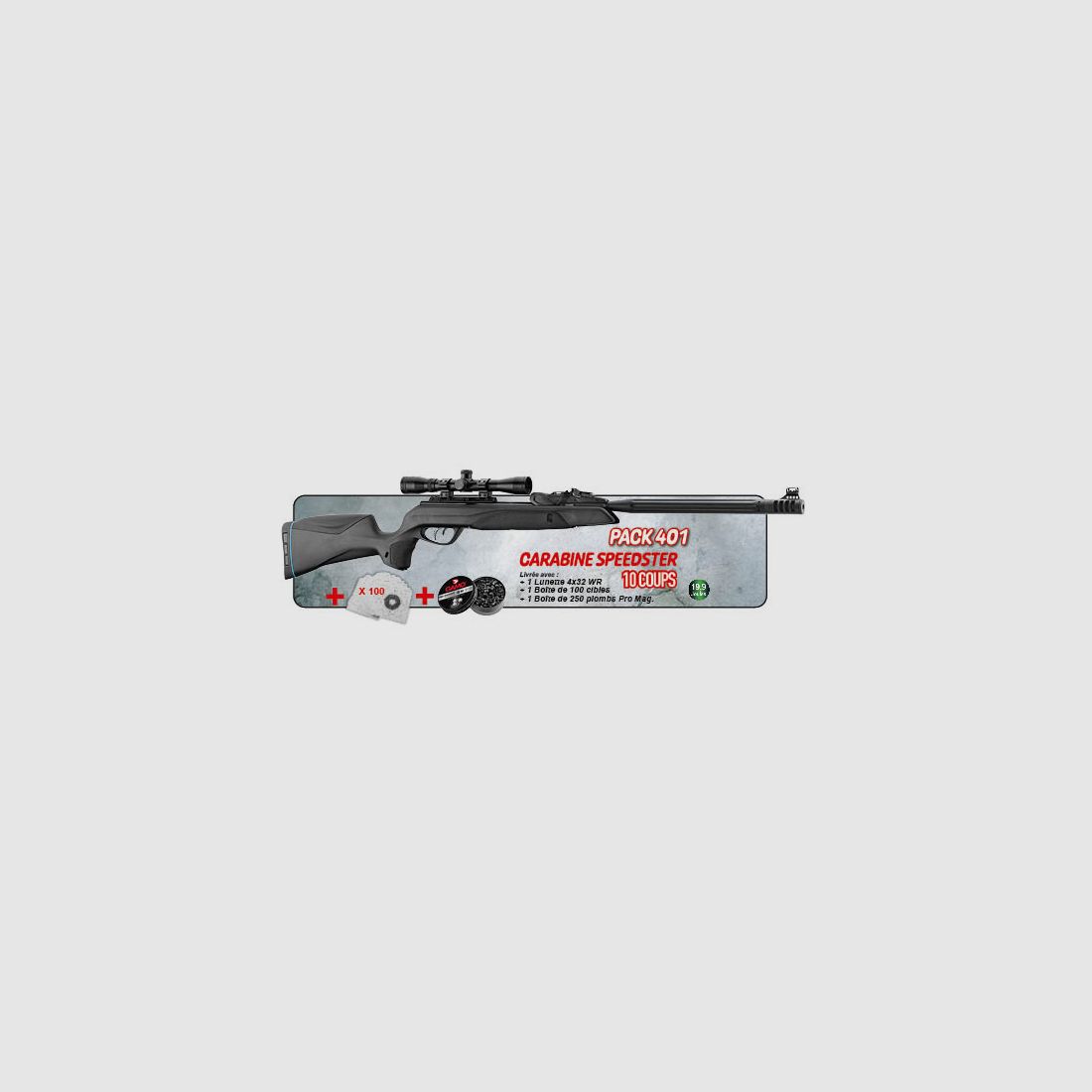 Gamo Speedster Rifle Pack, scope, target, pellets 19.9 JOULES, image 1 of 4