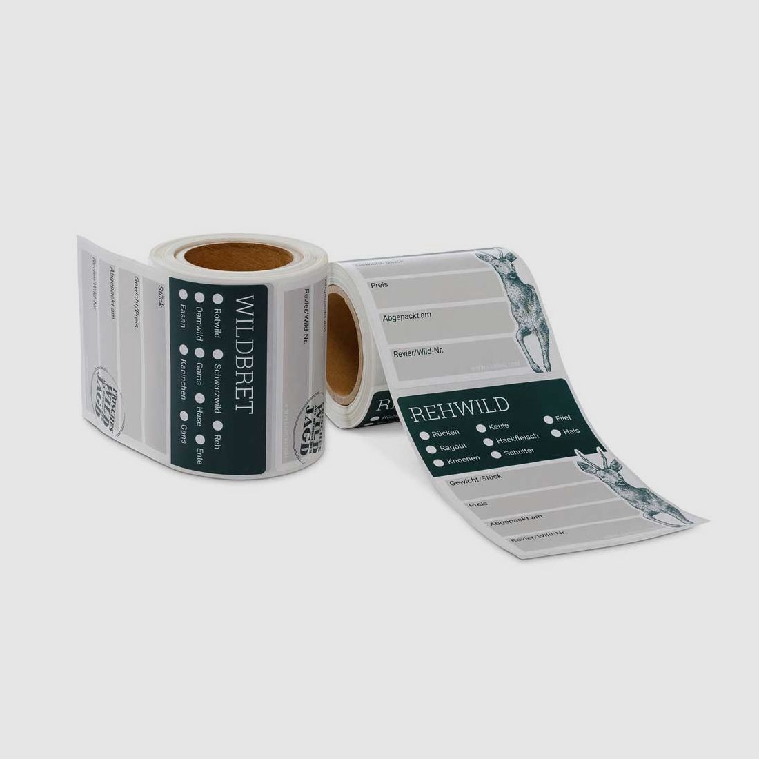 Etiketten für Wildbret