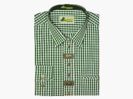 with decorative part and leg button - checkered, 2 breast pockets