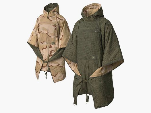 HELIKON-TEX REVERSIBLE SWAGMAN ROLL PONCHO CLIMASHIELD APEX  DESERT NIGHT CAMO / US DESERT