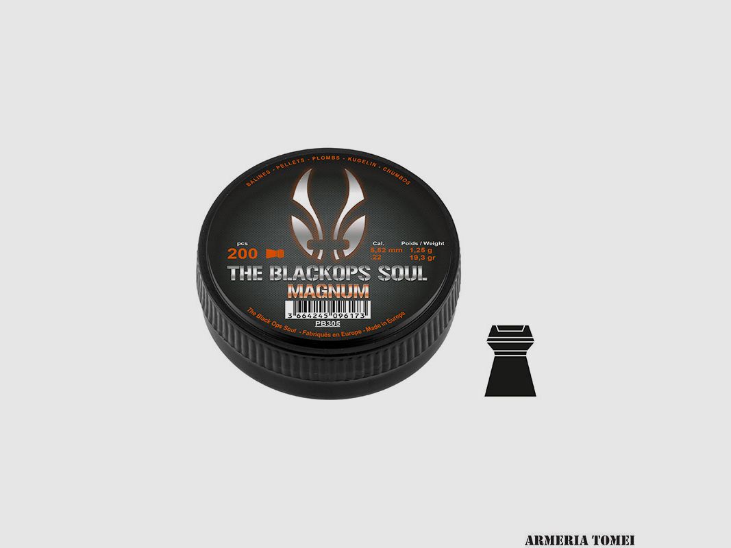 BLACKOPS – SOUL MAGNUM 5,5mm (.22) 1,25g / 19,3gr (200Stück)