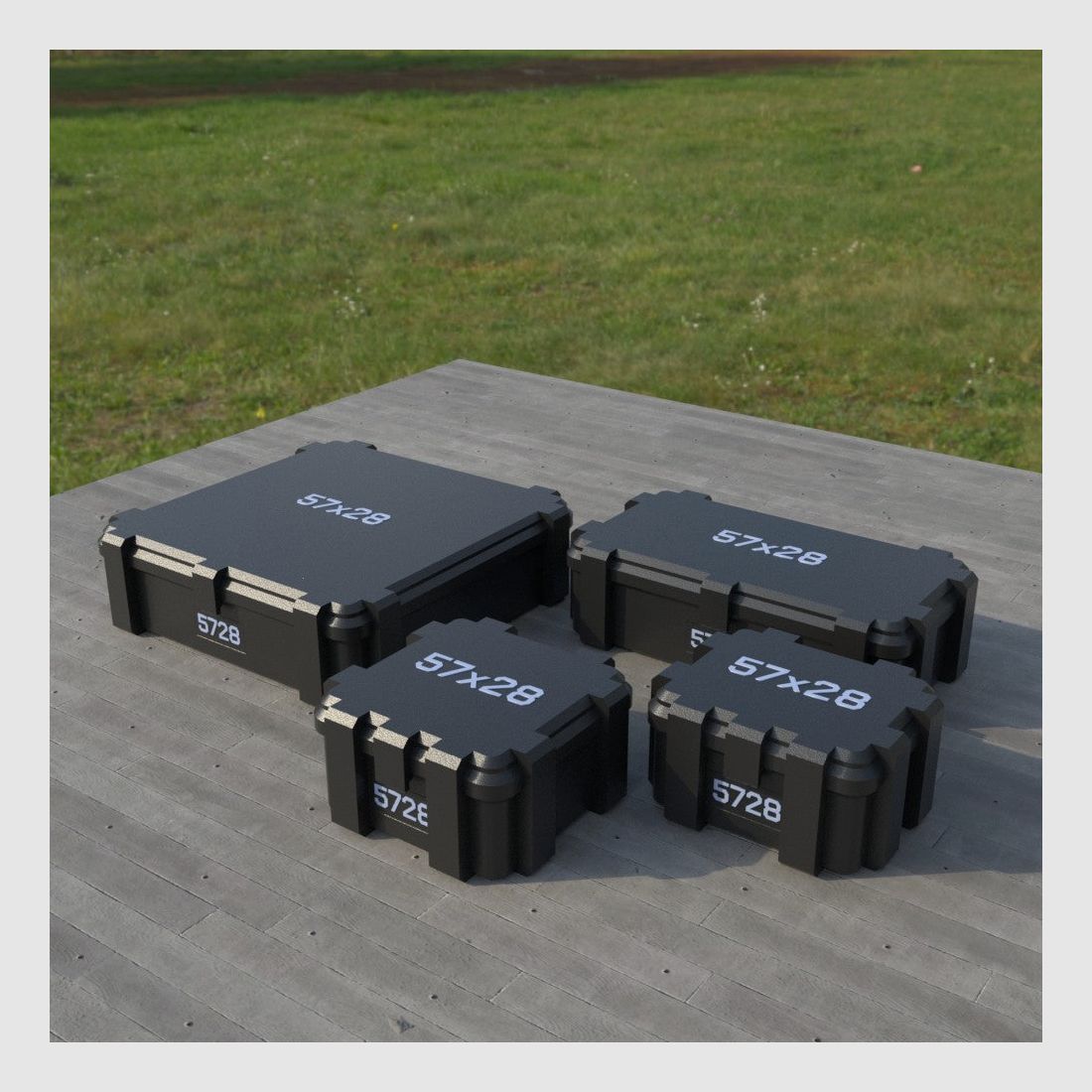 Filamelt Munitionsbox / Ammo Box 5.7x28 – Patronenbox ‘Klappdeckel’ – 20 / 25 / 50 / 100 Runden