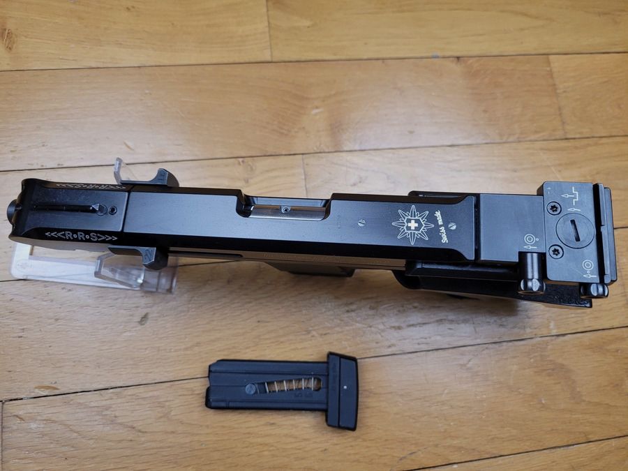 Pistolet do strzelania precyzyjnego / zawodów Hämmerli SP 20 wersja RRS – 2 magazynki 10 nabojów – Oryginalne etui – Szwajcarska jakość wykonania – Stan nowy!, zdjęcie 10 z 19