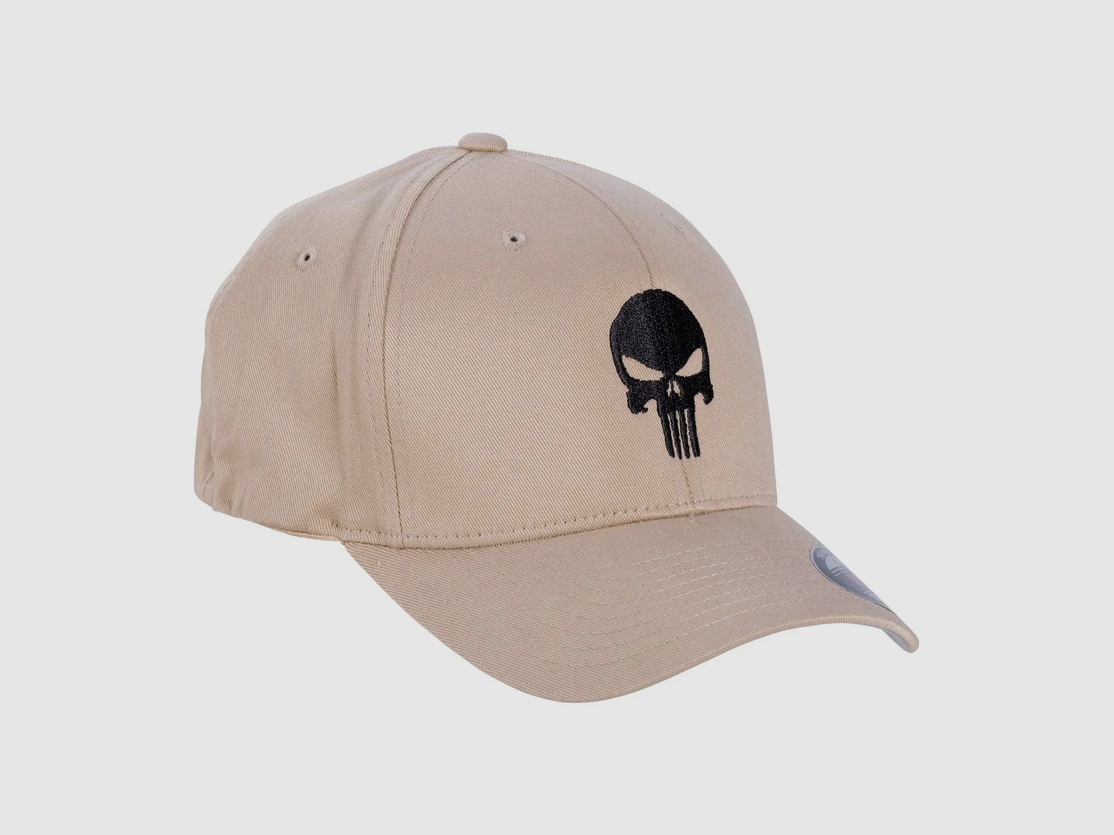 Flexfit Café Viereck Cap Flexfit Punisher schwarz sand