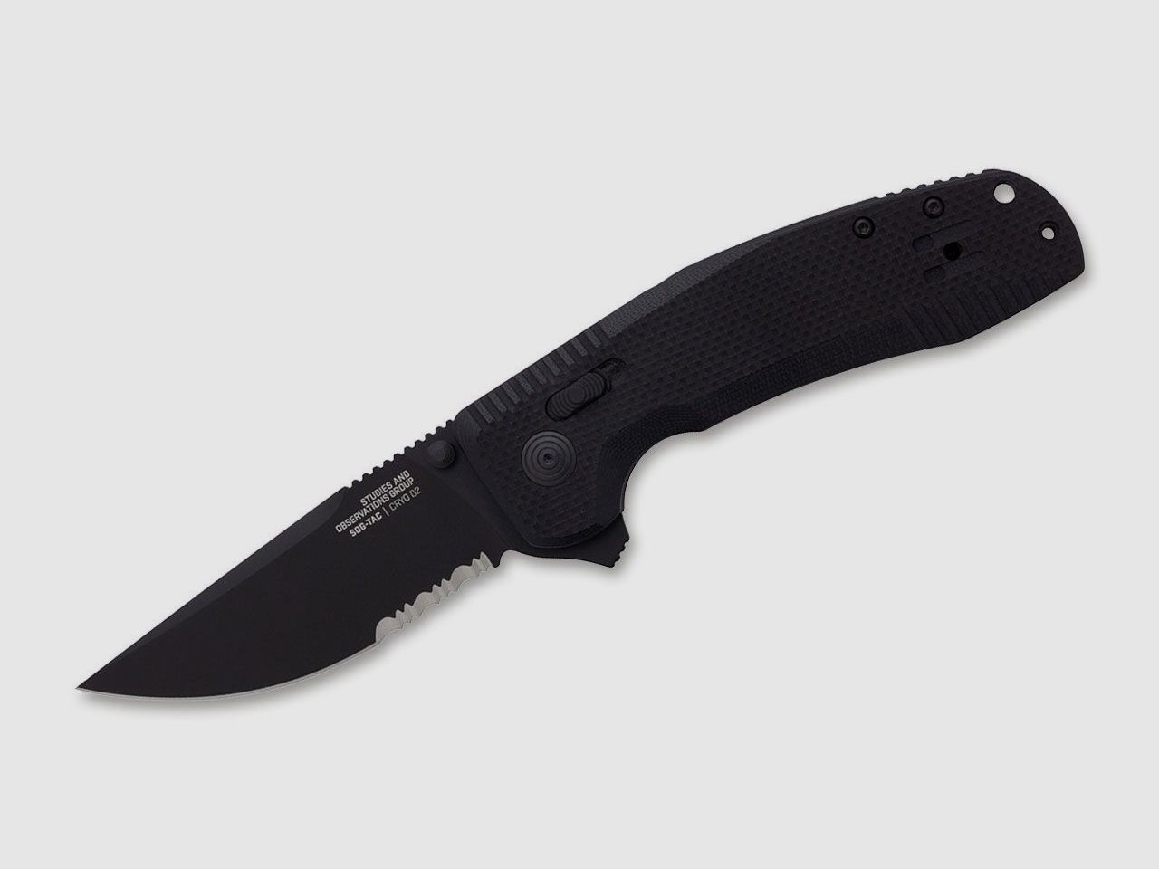 Taschenmesser SOG-TAC XR Blackout Serrated