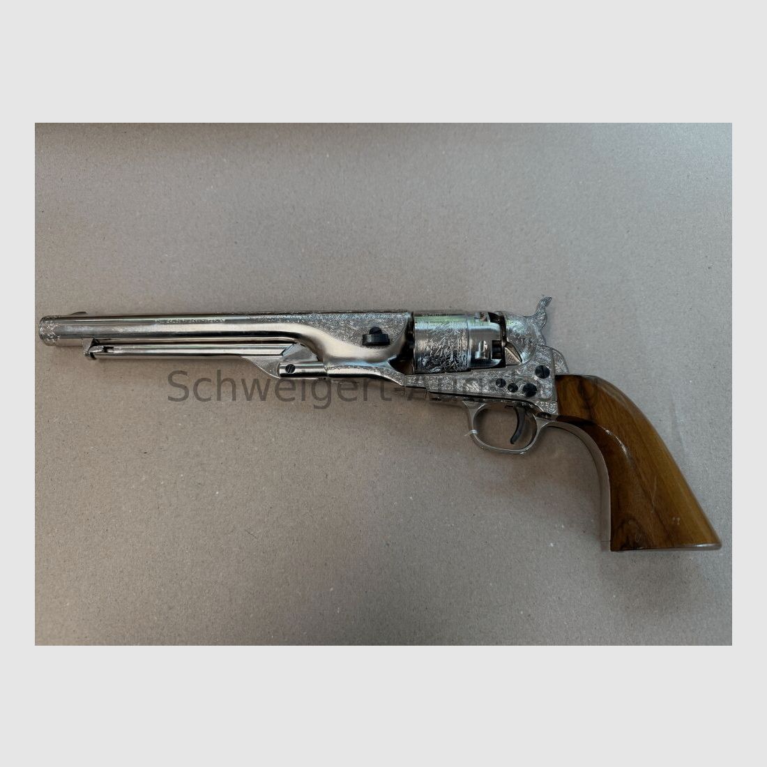 Perkussie revolver Galesi Rigarmi Brescia Army 1860 handgegraveerd .44(BlackPowder)