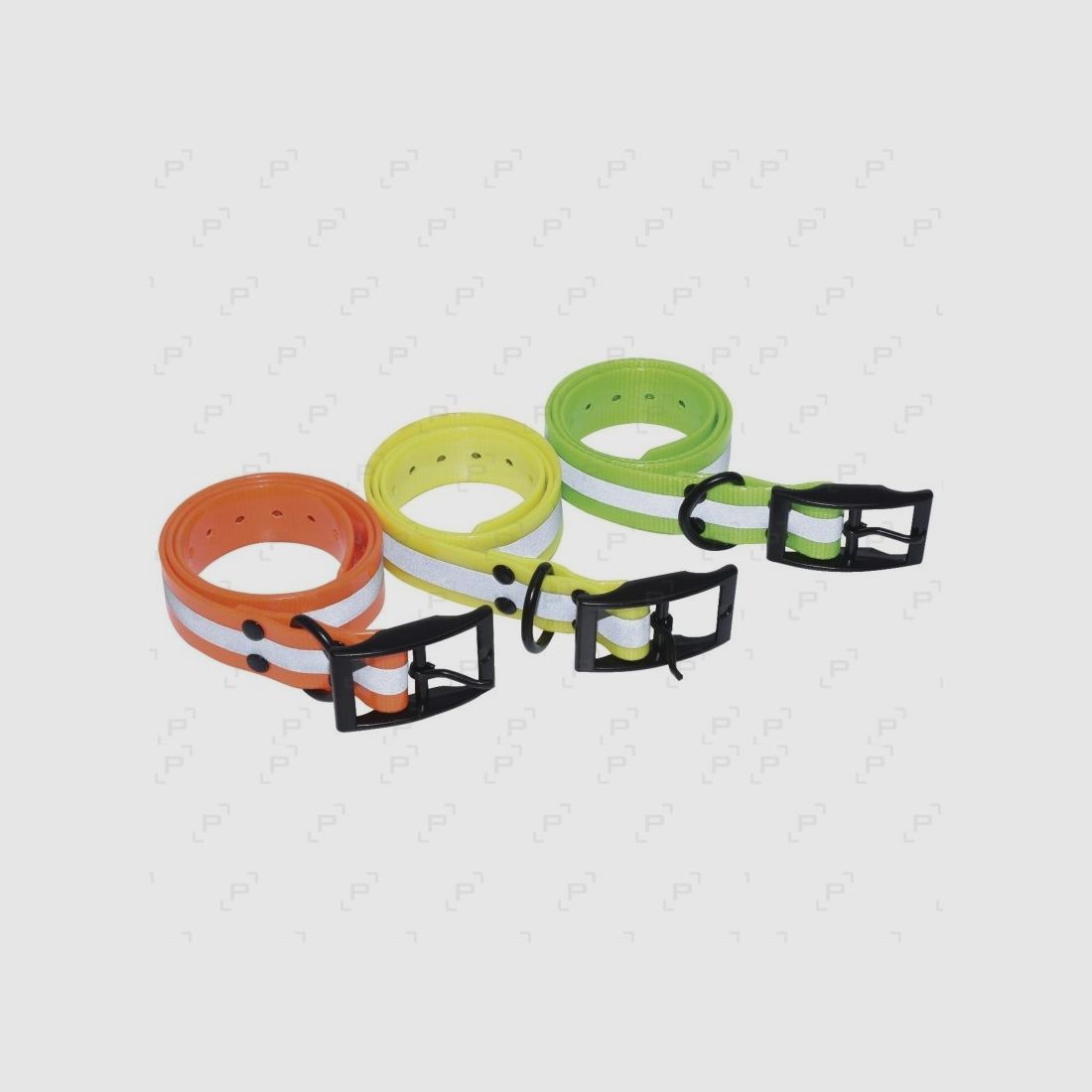 Reflecterend PU-halsband PISTEURS compatibel met GARMIN en NUM’AXES volgkraag, afbeelding 1 van 2