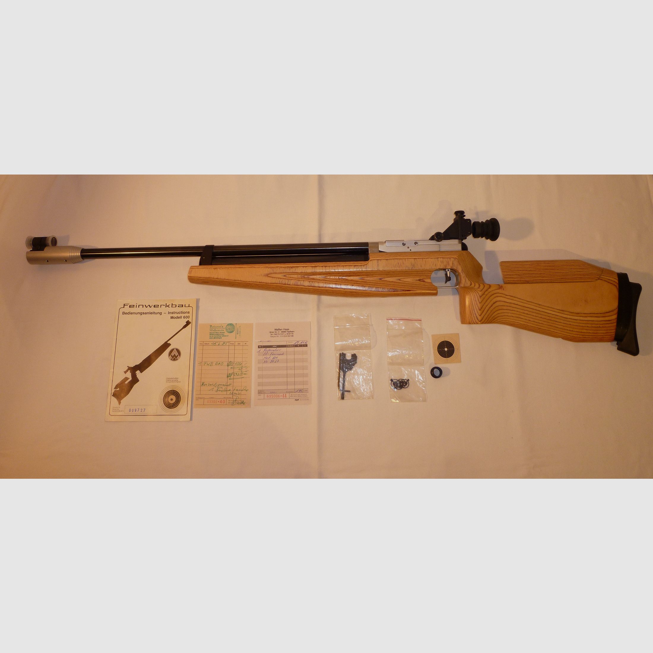Match air rifle FEINWERKBAU Oberndorf/N 600 right side lever TOP CONDITION !!