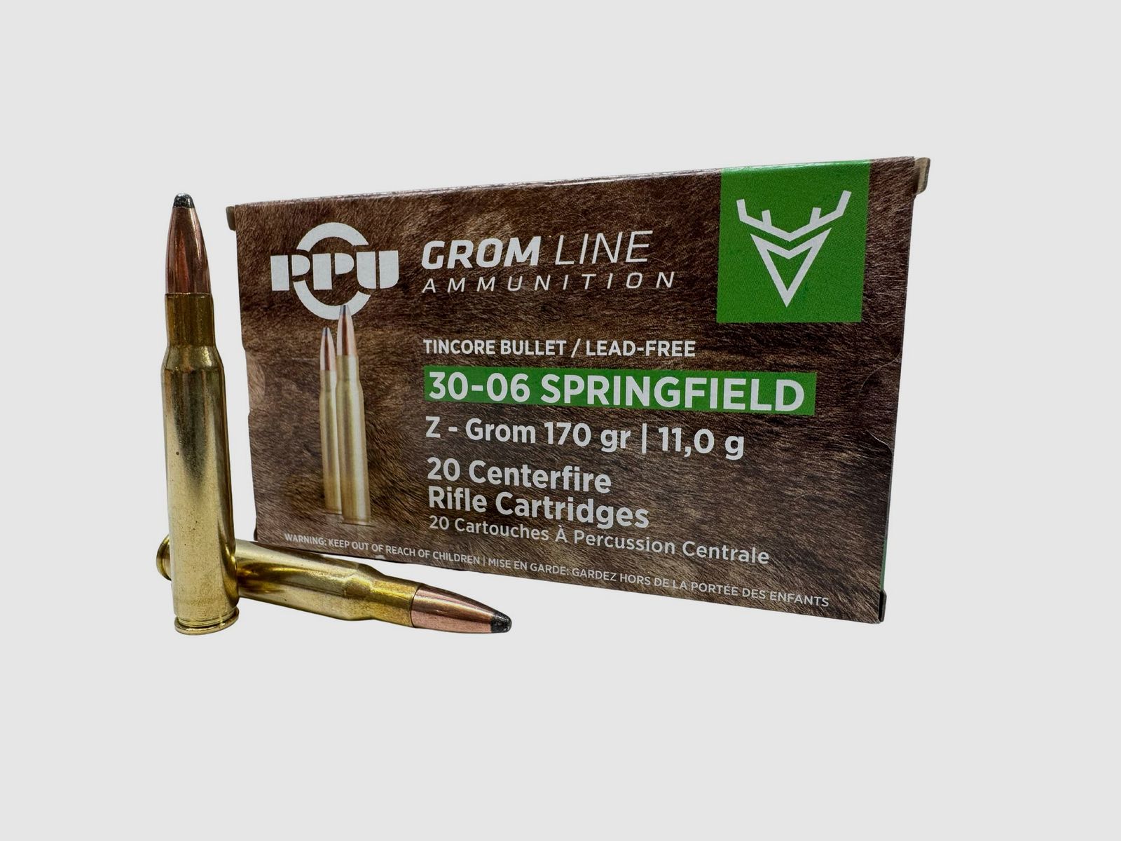 PPU .30-06 Sprgf. (A-628) 11.0g 170grs Z-Grom lead-free