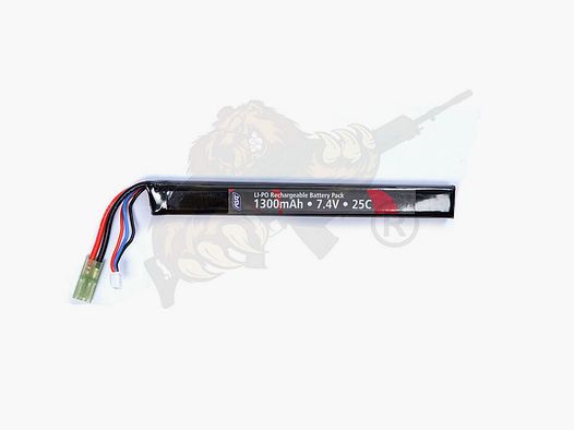LiPo 7.4V 1300mAh 25C Stick Type - Mini Tamiya - Strike Systems