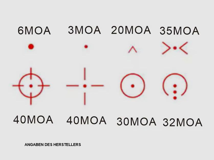 VictOptics - RDSL35 Red Dot-Visier - 1x27x39 - 8 verschiedene Absehen - rot/grün - OVP & NEU