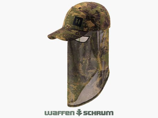 Härkila Cap Deer Stalker mit Tarnnetz Forest green