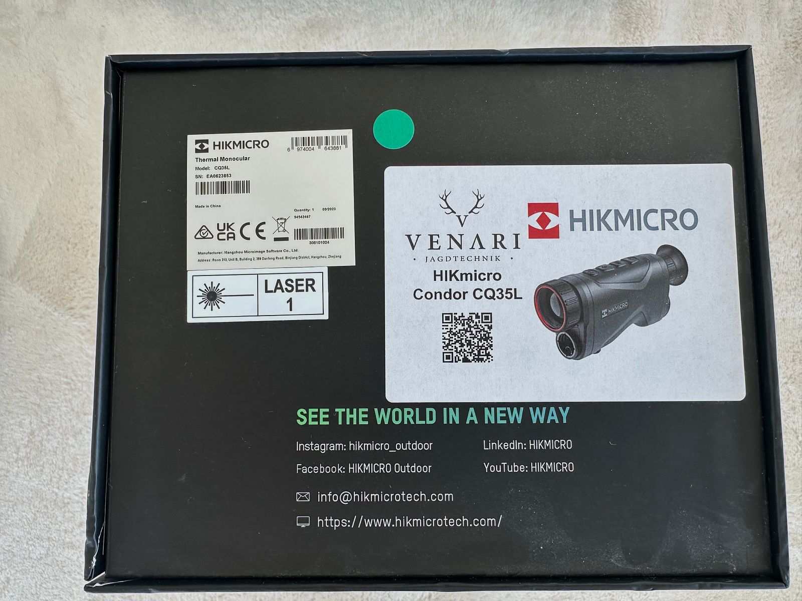 Hikmicro Condor CQ35L Wärmebild Handgerät mit Entfernungsmesser - mit GARANTIE !!!