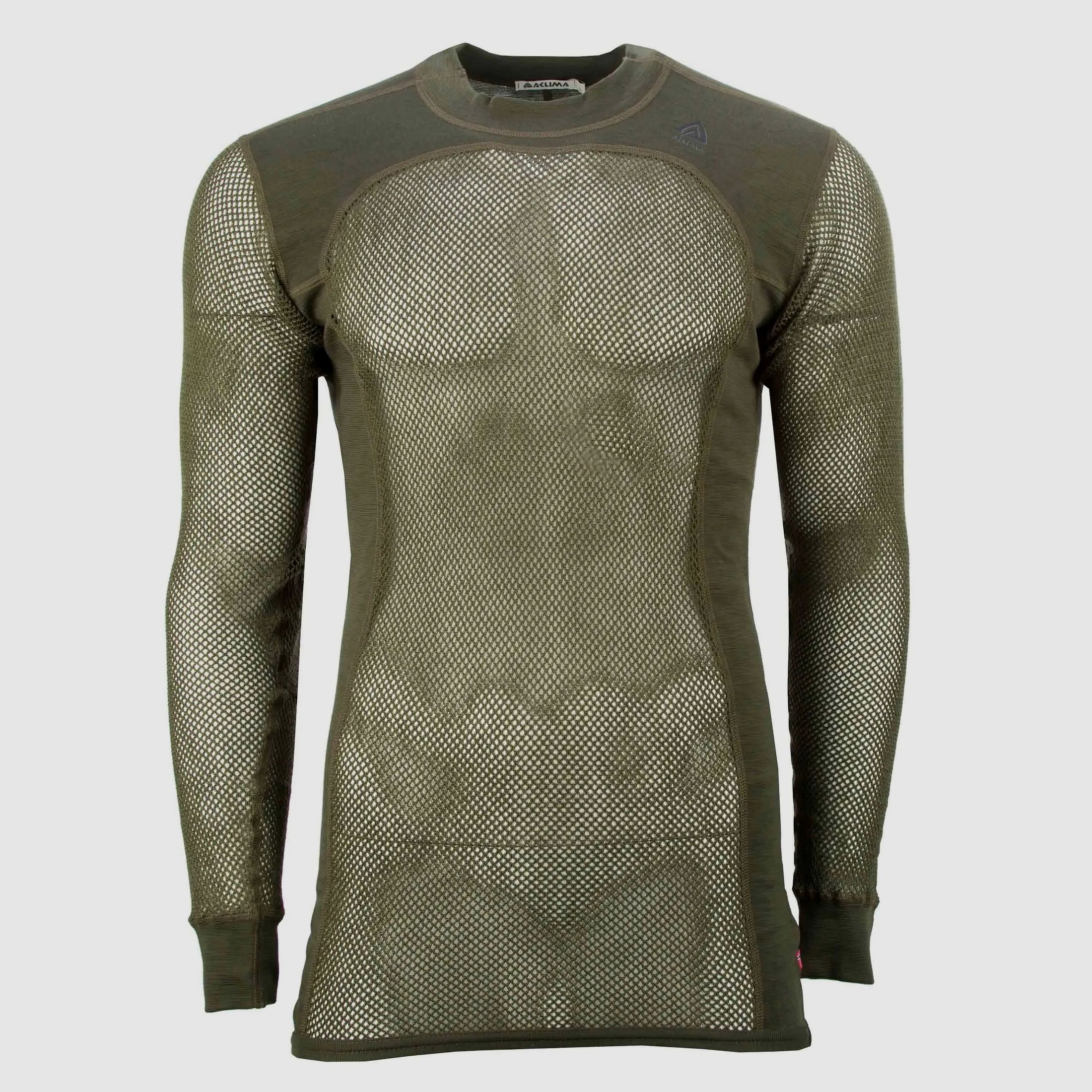 aclima Aclima Pullover Woolnet Crew Neck olive night