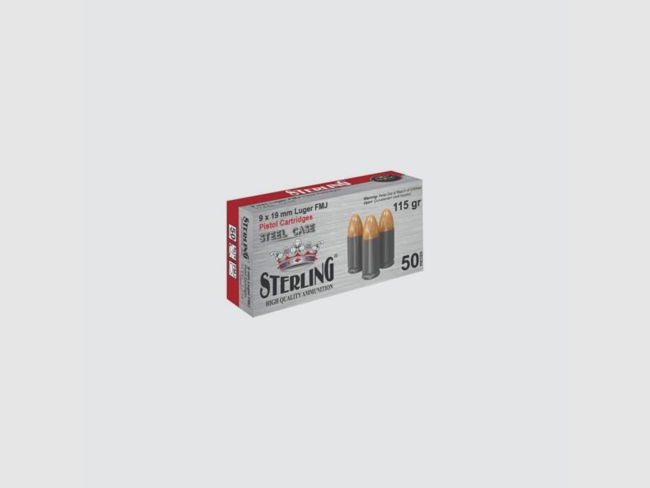 Sterling 9x19 FMJ Steel 7.5 g, image 1 of 2