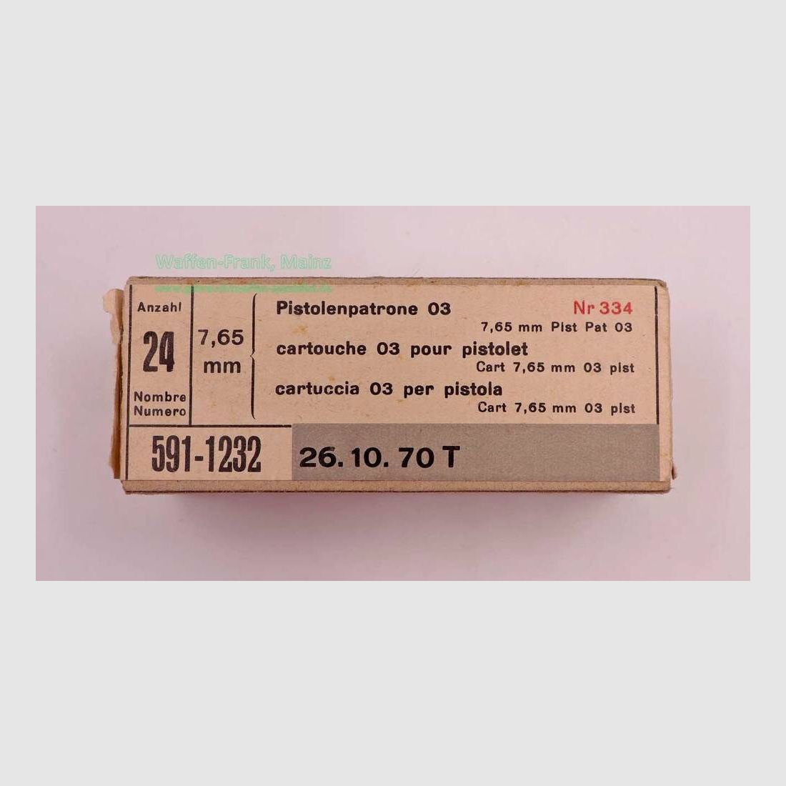 Waffen-&Munitionswerke Thun CH Pistolenmunition