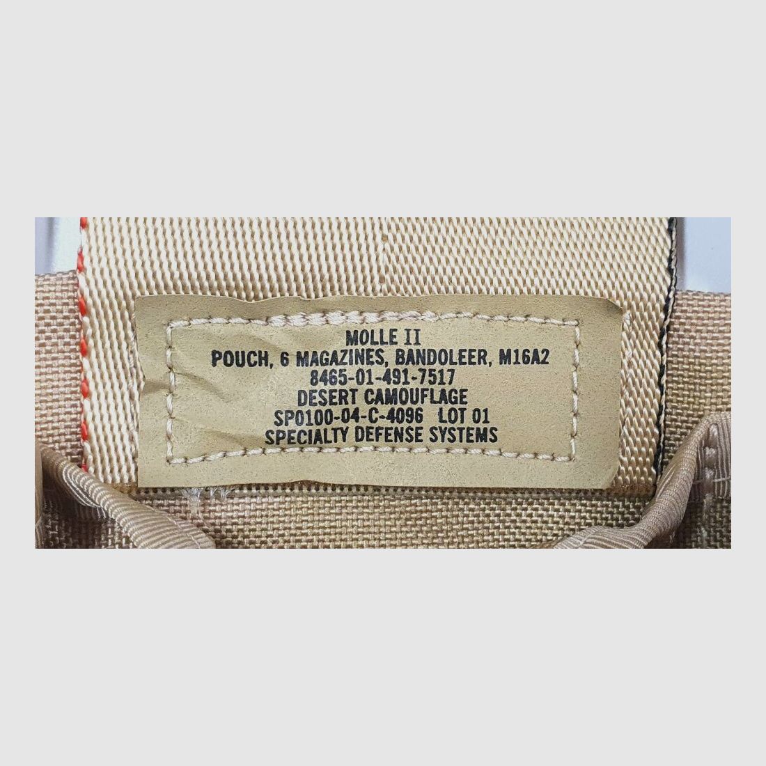 Unbekannt Magazin Pouch/Bandoliere Magazintasche von Molle II, 6 Magazine M16A2 Desert Camouflage