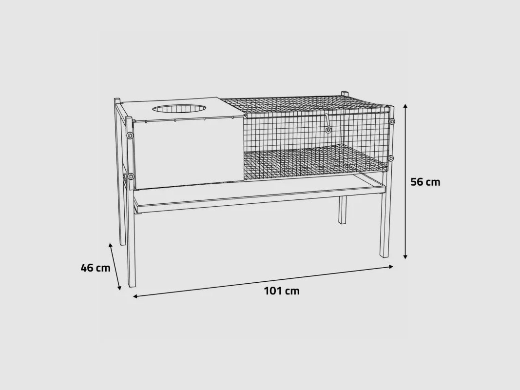 Breeder cage for chicks and quails 101 x 46 x 56 cm, image 6 of 6
