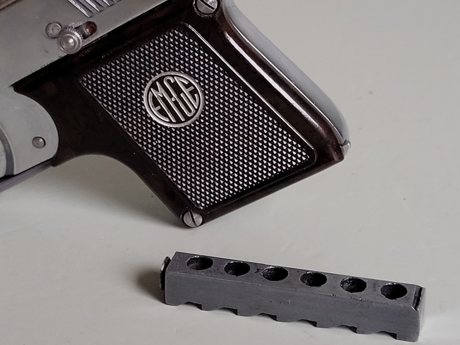 Seltene Alte Gaspistole - ORIGINAL EM-GE Gerstenberger & C0 Modell . 6 Patent - 1950er Jahre