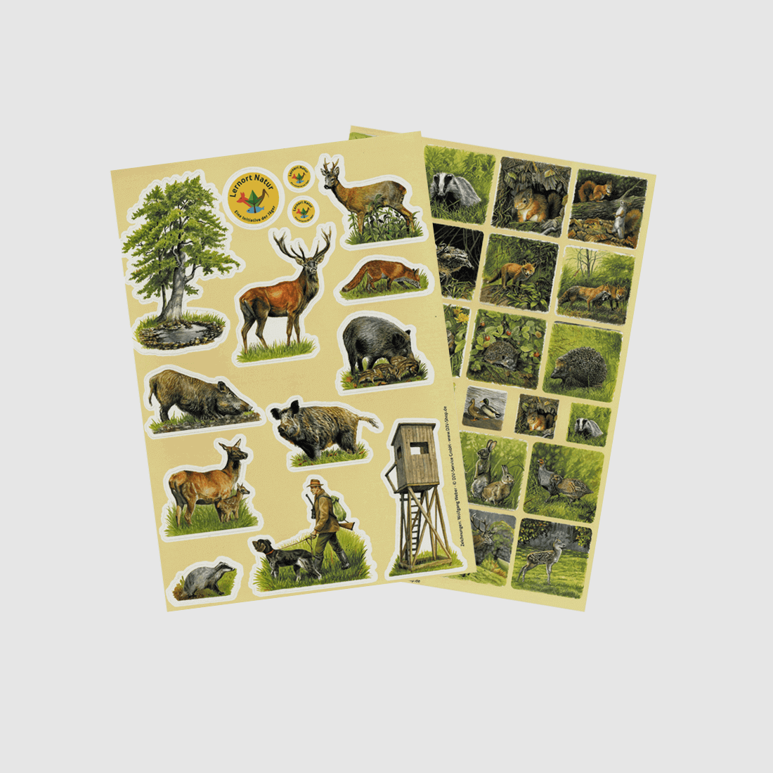 Lernort Natur-Aufkleberbögen Wildtiere