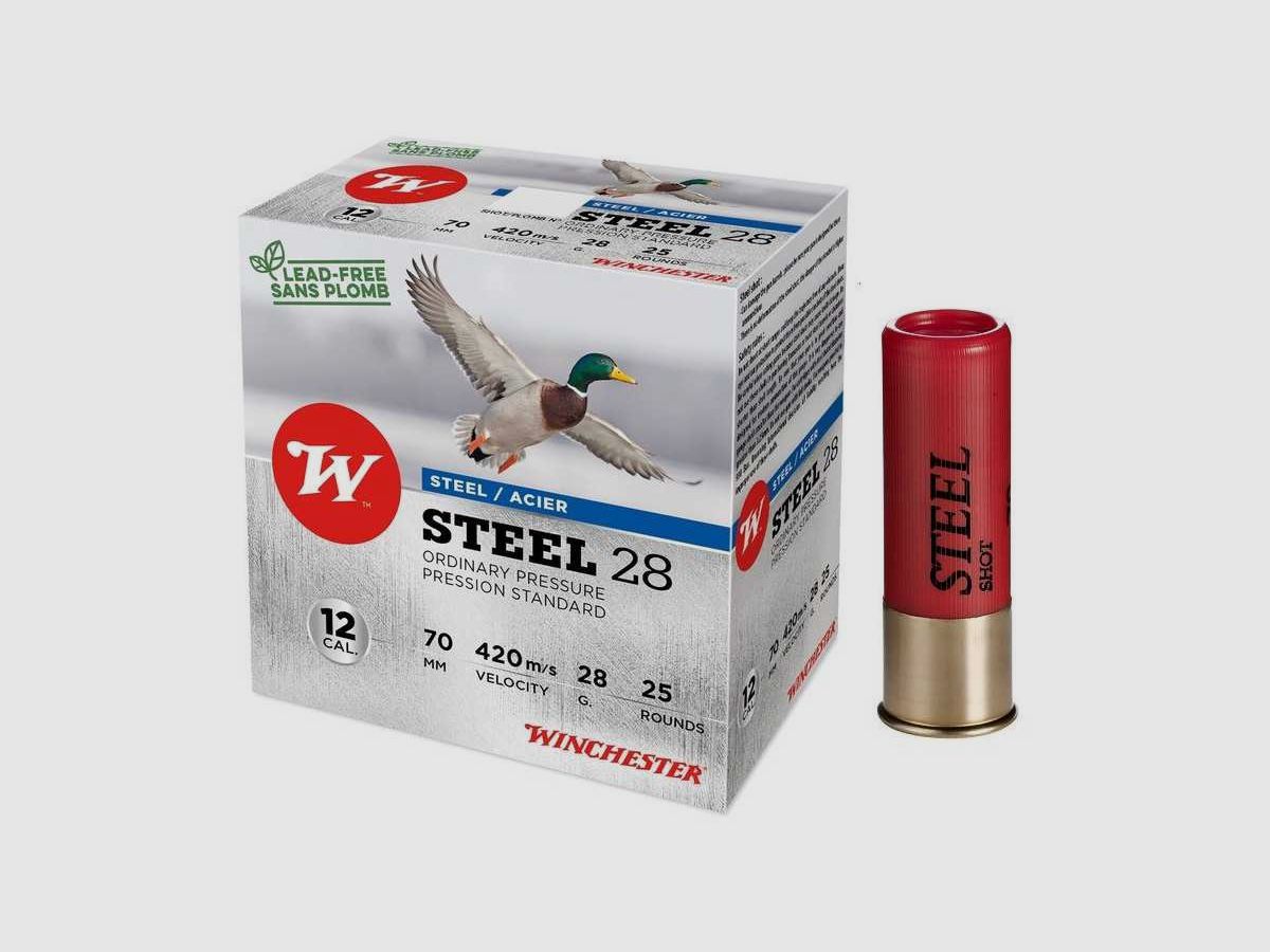Patronen 12/70 Super Stahl 28g N9 x 25