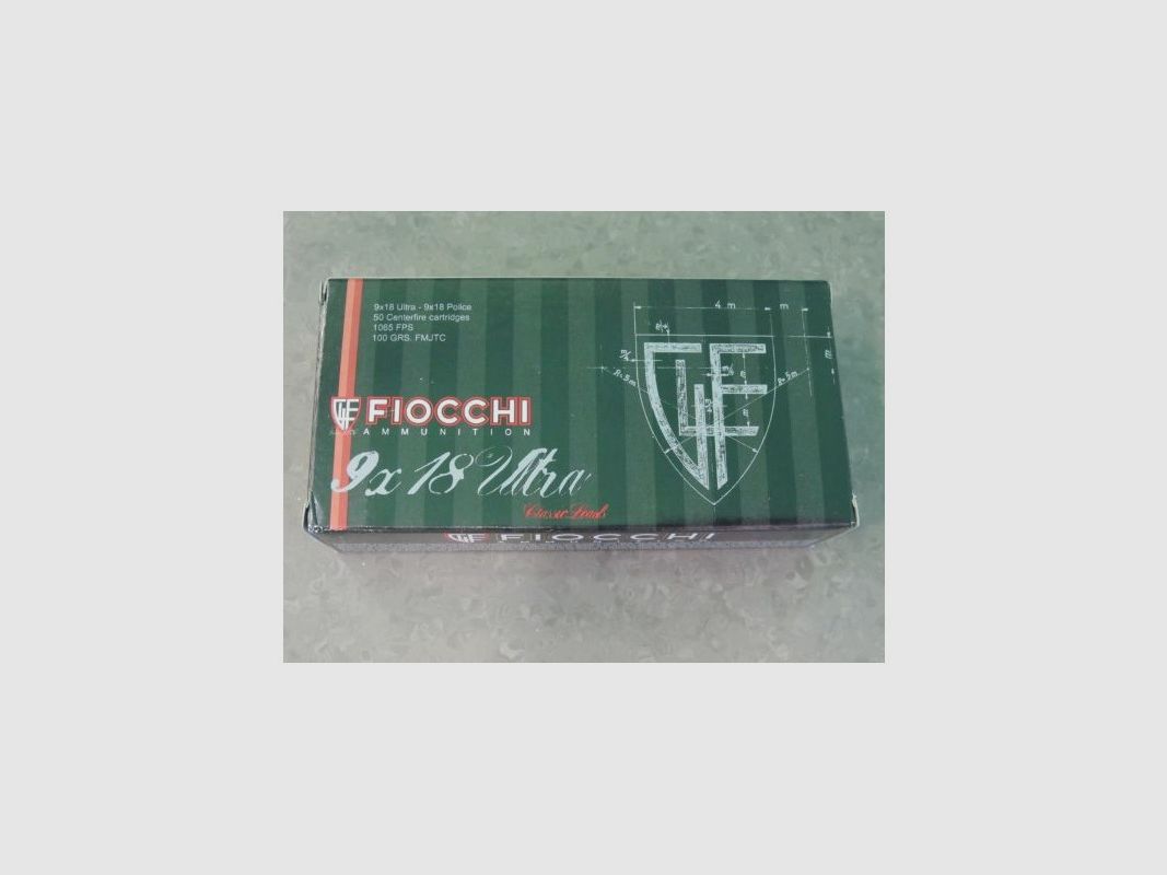 FIOCCHI PATRONEN 9 X 18 ULTRA 100 GR, Bild 1 von 2