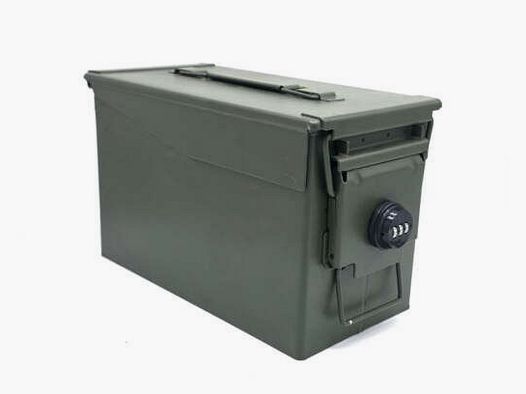 BW Original cal.50/5,56 Munitionskiste, Aufbewahrungskiste mit Zahlenschloss