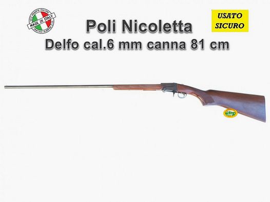POLI NICOLETTA single barrel DELFO cal.6 mm - barrel 81 cm - used r.17001