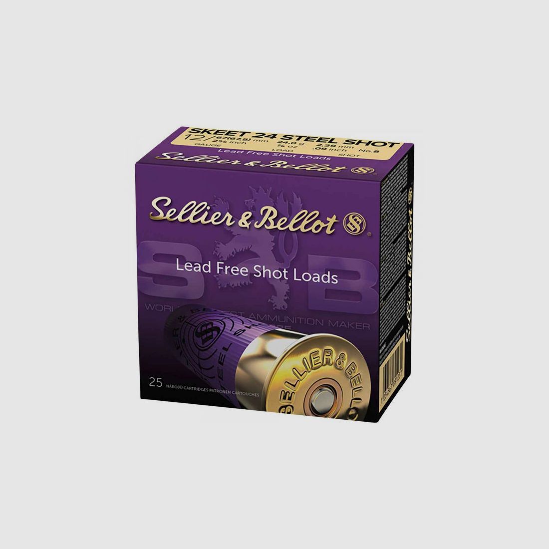 SELLIER & BELLOT SKEET 24 - STEEL SHOT - 12/67.5 - 24 GR. - 25 PIECES